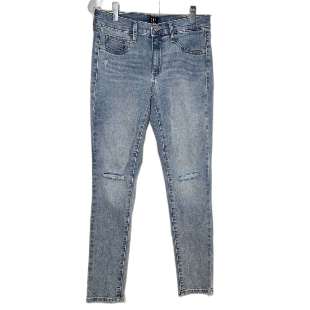 Gap Favorite Jegging Distressed Ankle Jeans | Women's Size 27 | Light Blue Wash